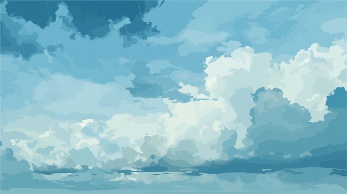 تصویر آسمان آبی فانتزی